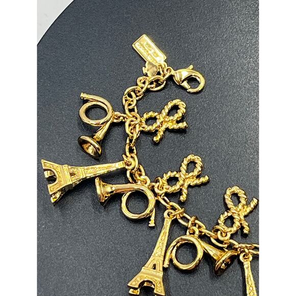 KATE SPADE Parisian Lights 12k Gold Plated Paris Eiffel Tower Charm Bracelet - Picture 3 of 8
